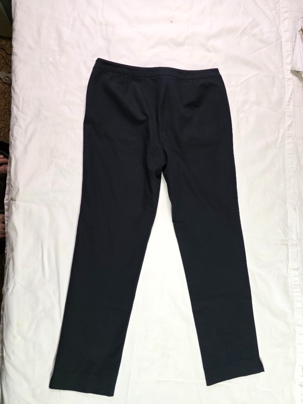 ​Lafayette 148 NY Womens Size 10 Black Flat Front Side Zip Straight Leg Pants